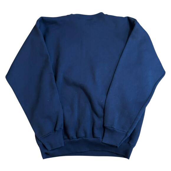 Vtg 90s Navy Blue Pullover Crew Sweatshirt Deer Buck Head Mens Size XL Nature - Picture 4 of 5